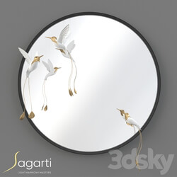 Mirror - Wall mirror of Sagarti Mirror Alba_ art. Al.Mir.80 _OM_ 