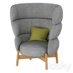 Arm chair - Armchair Wally High Wood 