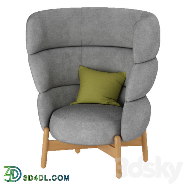 Arm chair - Armchair Wally High Wood