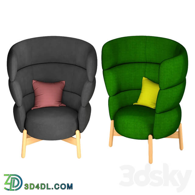 Arm chair - Armchair Wally High Wood