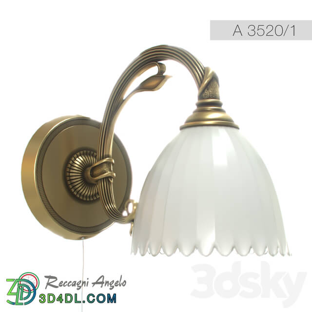 Wall light - Lamp_ Sconce Reccagni Angelo A 3520_1