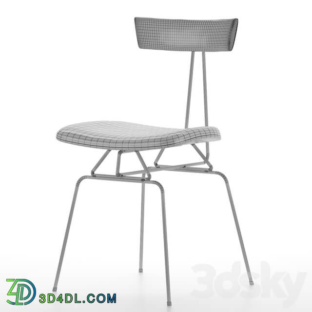 Chair - Dining chair Leather and metal