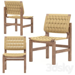 Chair - Oregan pine and paper cord side chair 