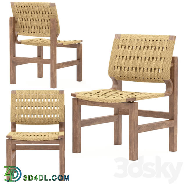 Chair - Oregan pine and paper cord side chair