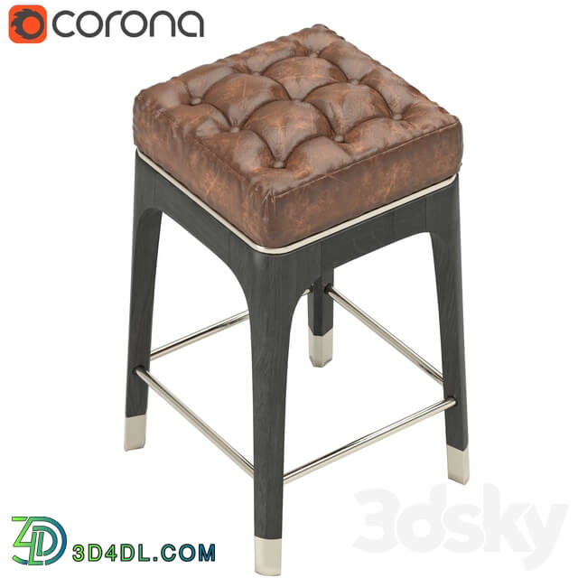 Chair - Rectangle leather stool