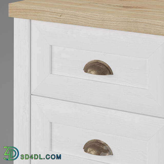 Sideboard _ Chest of drawer - 5 DRAWER CHEST MARKSKEL WHITE