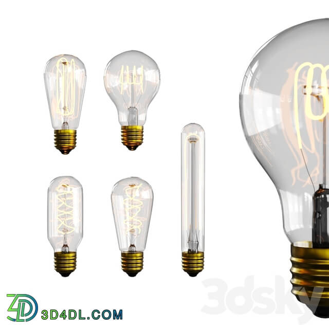 Technical lighting - 5 edison bulb lamps