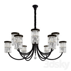 Chandelier - Newport light 31106 _ 6C black _ gold 