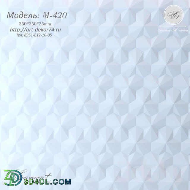 3D panel - Plaster model from Artdekor M-420