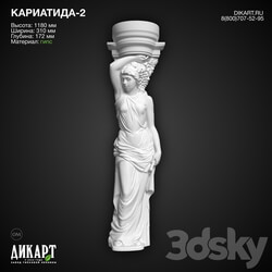 Decorative plaster - www.dikart.ru Caryatid-2 1180x310x172mm 12.7.2019 