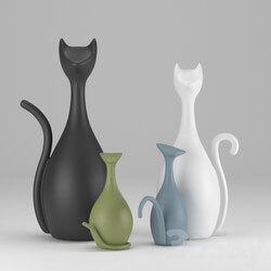 Sculpture - Ceramic cats 