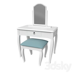 Dressing table - Dressing Table - Vintage Painted White Furniture 