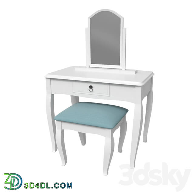 Dressing table - Dressing Table - Vintage Painted White Furniture