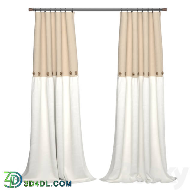 Curtain - Two Tones Slider Curtain Panel