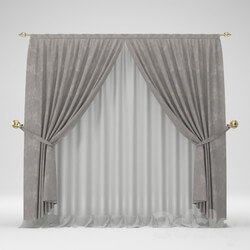 Curtain - Curtain with golden rod 