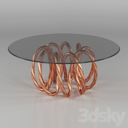 Table - Table with intertwined legs 