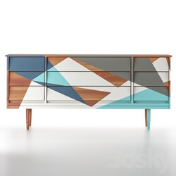 Sideboard _ Chest of drawer - Geometric Painted Dresser 