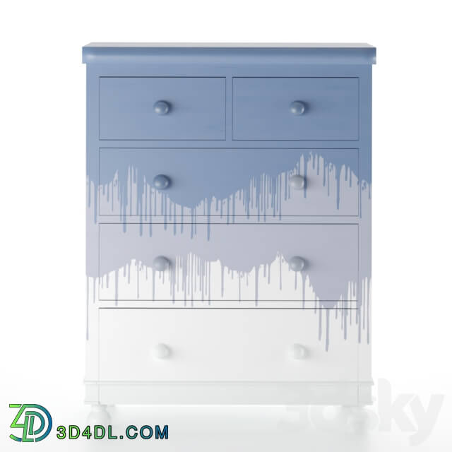 Sideboard _ Chest of drawer - Drip-painted dresser