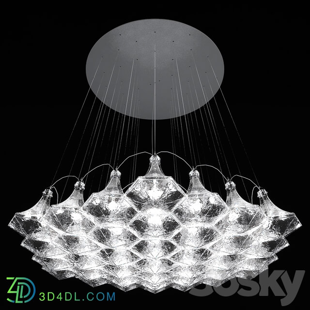 Chandelier - Lasvit_Facet Sculpture Cluster 37