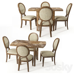 Table _ Chair - Ophelia Updike Upholstered Dining Chair Set 