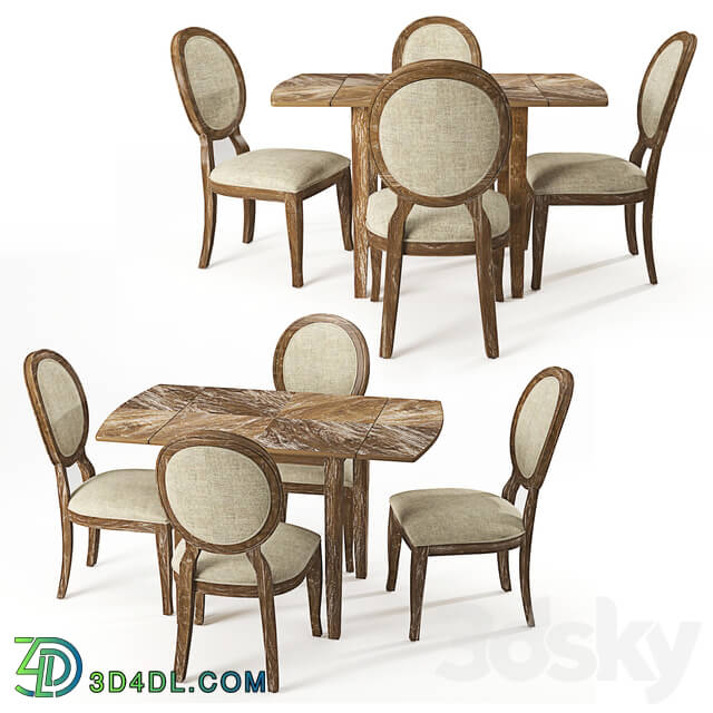 Table _ Chair - Ophelia Updike Upholstered Dining Chair Set