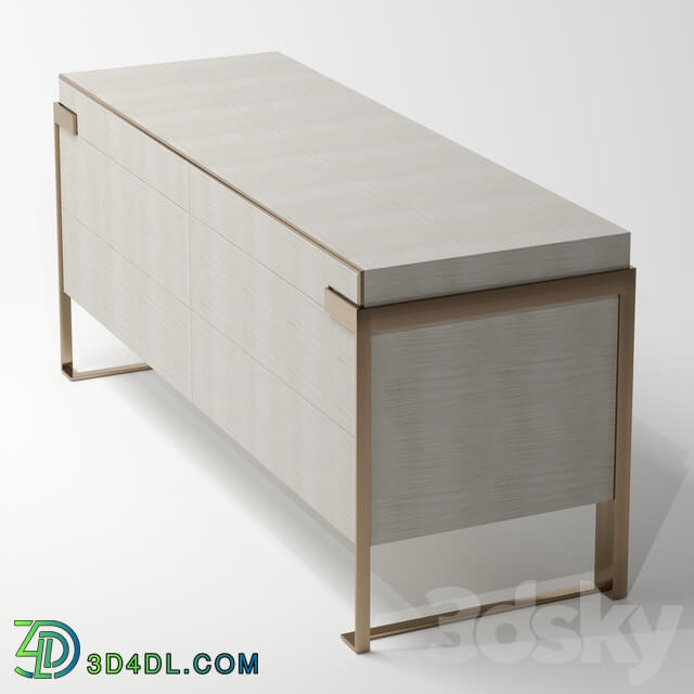 Sideboard _ Chest of drawer - Fendi Aura Chest of Draw _Stone Fiddleback Sycamore_ MBL 78E