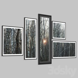 Frame - Five-piece painting 