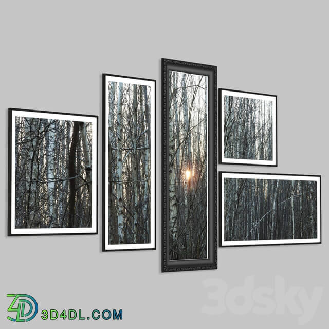 Frame - Five-piece painting