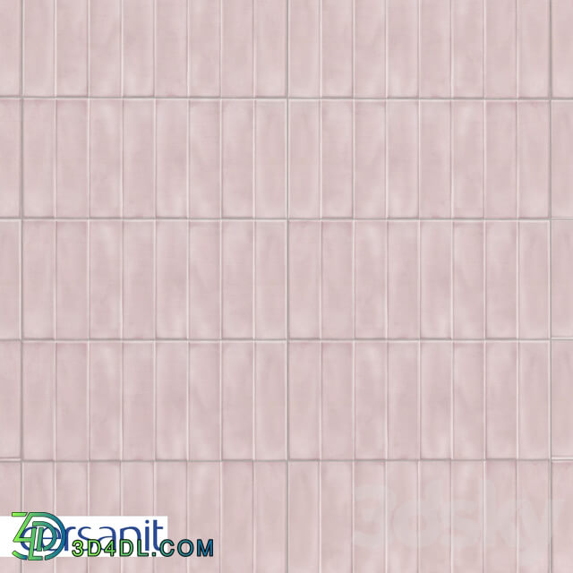 Tile - _PDG074D_ Tile Pudra brick_ relief_ pink_ 20x44