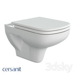 Toilet and Bidet - Wall Hung Toilet_ Color Clean On_ Lifting_ Easy-Off_ White 