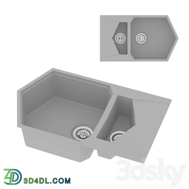 Sink - Kitchen sink Pond Gray KitKraken