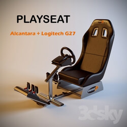 PCs _ Other electrics - Gaming chair Playseat Alcantara _ Logitech G27 