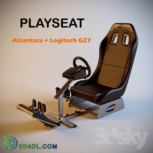 PCs _ Other electrics - Gaming chair Playseat Alcantara _ Logitech G27