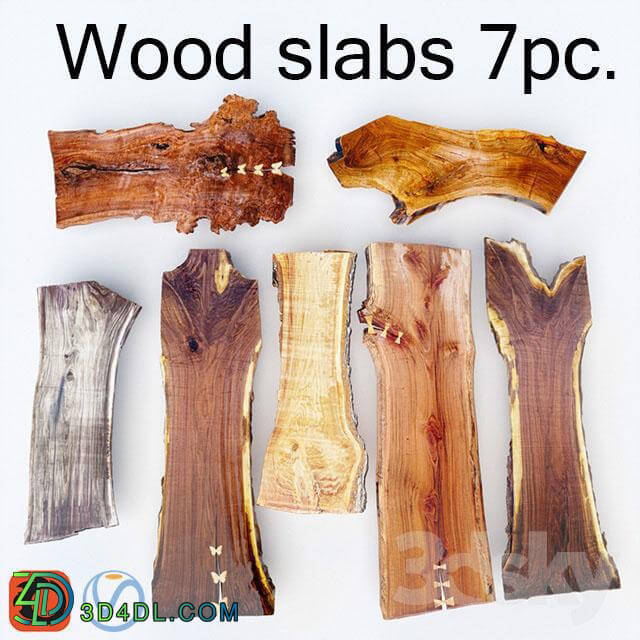 Table - Wood Slab _ Wooden slab 7pcs