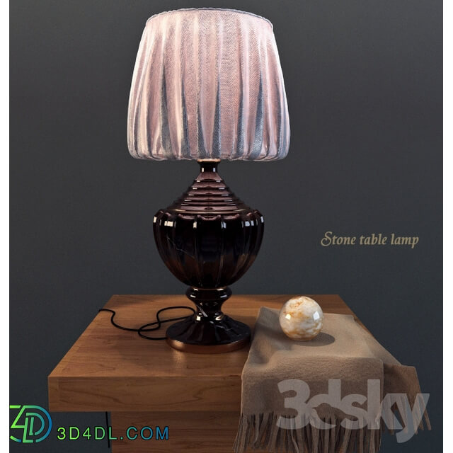 Table lamp - Table lamp made of stone