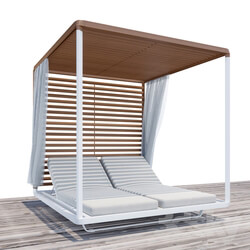 Other soft seating - Pavilion Daybed _ Tribu _ Beach chaise longue _ Animated 