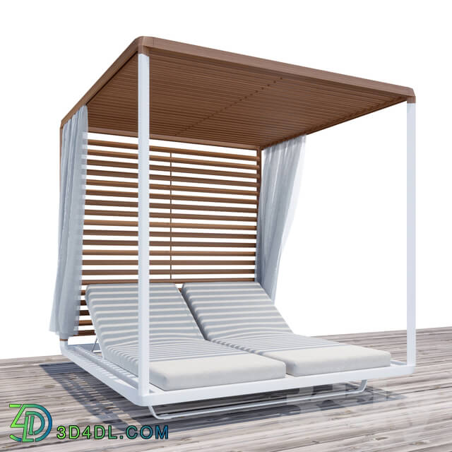Other soft seating - Pavilion Daybed _ Tribu _ Beach chaise longue _ Animated