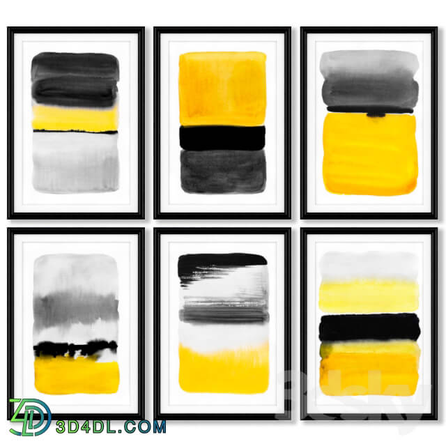 Frame - A series of posters with abstract painting.