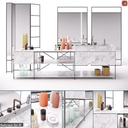 Bathroom furniture - RIG Modules - Bathroom with Decor Set 01 