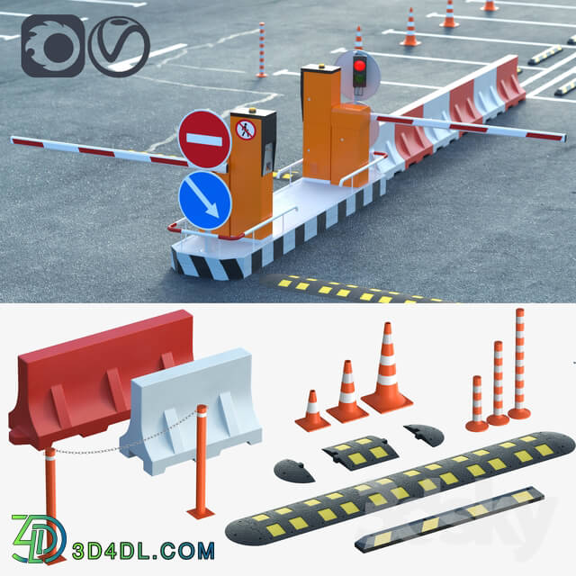 Other architectural elements - Equipment for the creation of parking lots_ road fences