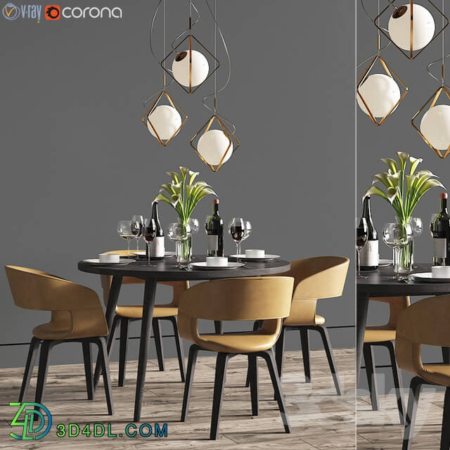 Table _ Chair - Dinning Set 25