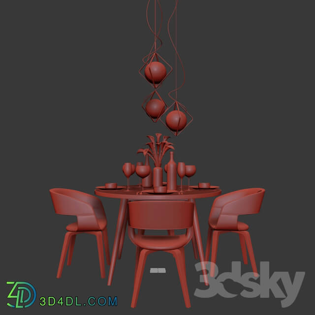 Table _ Chair - Dinning Set 25