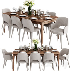 Table _ Chair - Coco Republic Dinning Set 