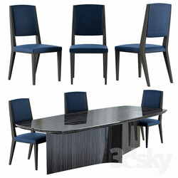 Table _ Chair - Fendi Casa Dining Table 
