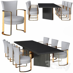Table _ Chair - Fendi Dining Table 