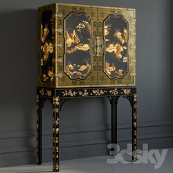 Wardrobe _ Display cabinets - BAKER GeorgeIII Oriental Lacquer Cabinet 