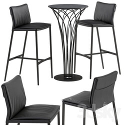 Table _ Chair - Cattelan italia Isabel barstool Nido table set 