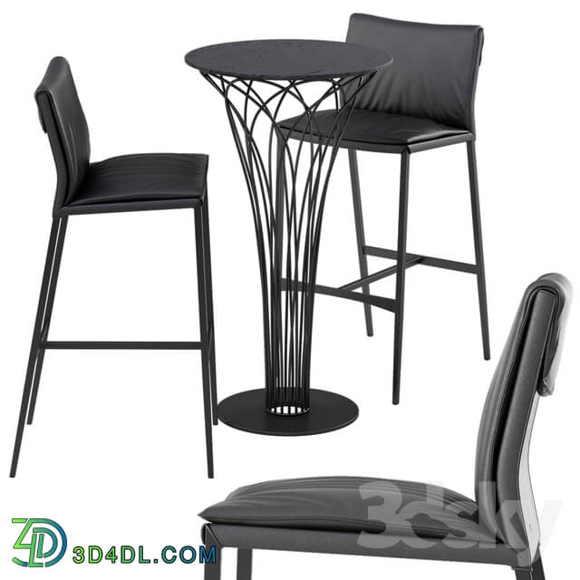 Table _ Chair - Cattelan italia Isabel barstool Nido table set