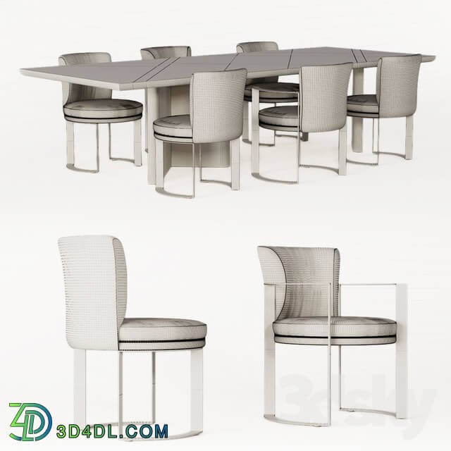 Table _ Chair - Fendi Casa Dinning Set