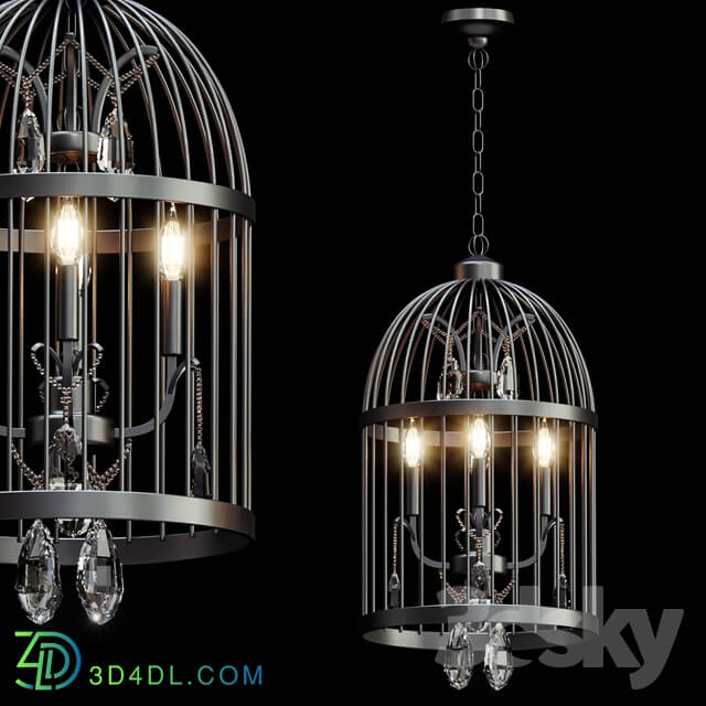 Ceiling light - Beautiful Bird Cage Chandelier